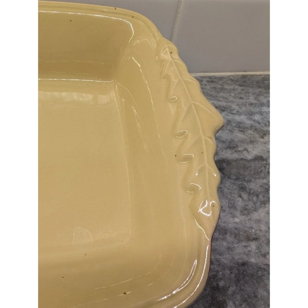Nantucket Oven Dish,‎ Red Leaf Designed Handles